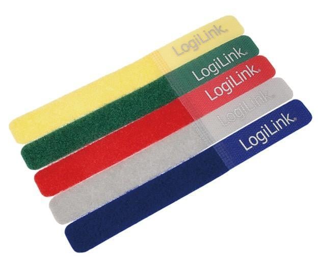 Fascette Fermacavo Colorate in Velcro Set da 5 pz LOGILINK