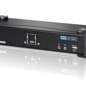 Switch KVM USB DVI Dual Link a 2 porte con audio e hub USB, CS1782A ATEN