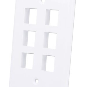Placca Porta Frutti Bianca 6 Posti - Modello 503 INTELLINET