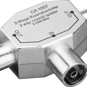 Sdoppiatore Antenna TV: Maschio/Femmina 9.5mm GOOBAY
