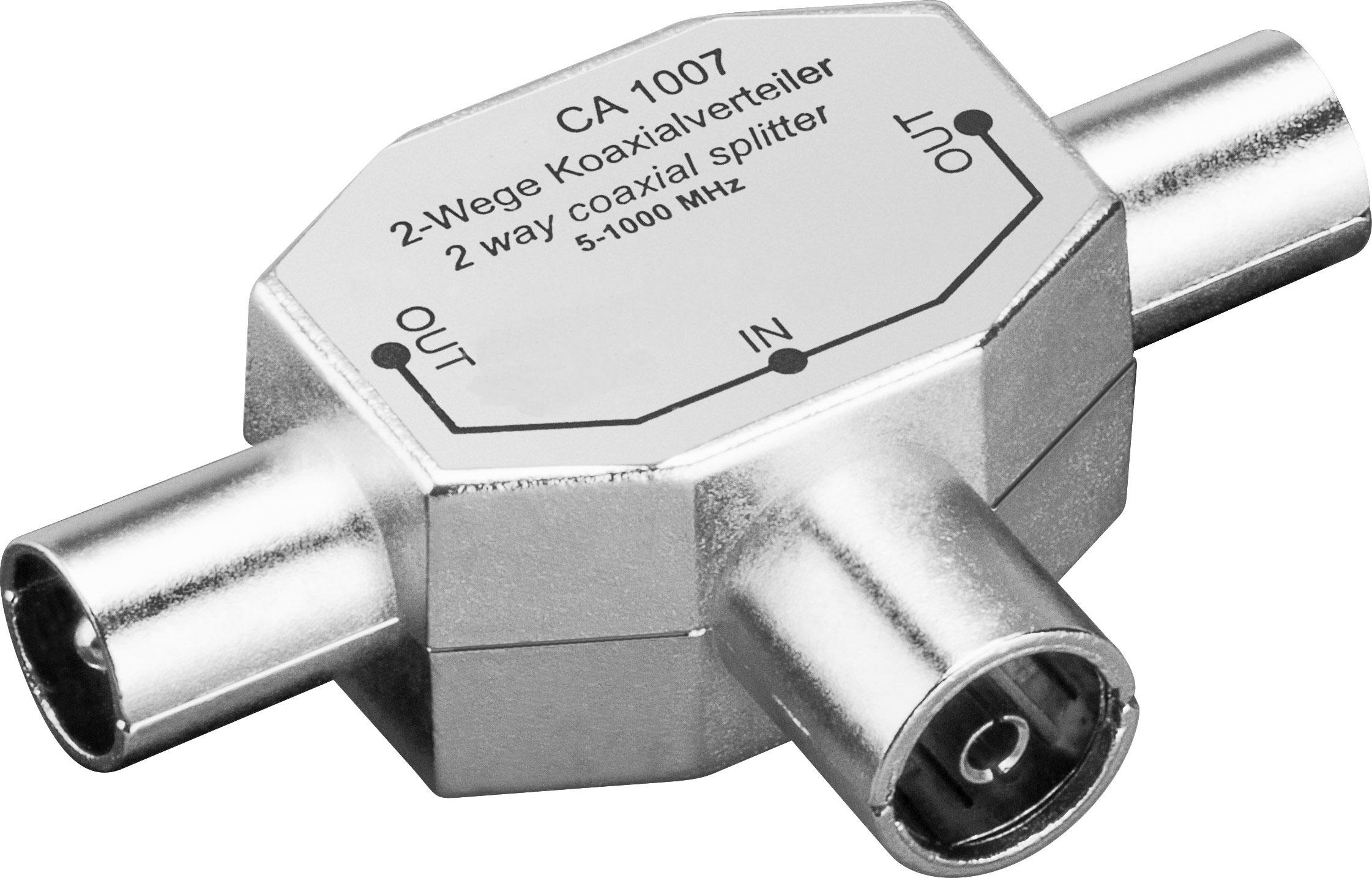 Sdoppiatore Antenna TV: Maschio/Femmina 9.5mm GOOBAY