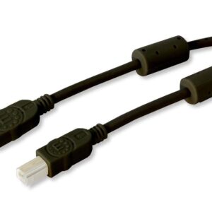 Cavo USB 2.0 A M / B M 5m con Ferrite Doppia Schermatura Nero MANHATTAN