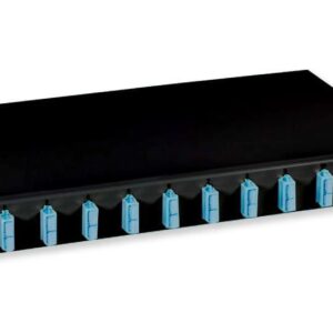 Cassetto Ottico 19'' con 12 bussole SC Duplex Monomodale Nero INTELLINET