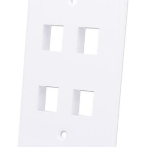 Placca Porta Frutti 4 Posti Bianco - Design Mod.503 INTELLINET