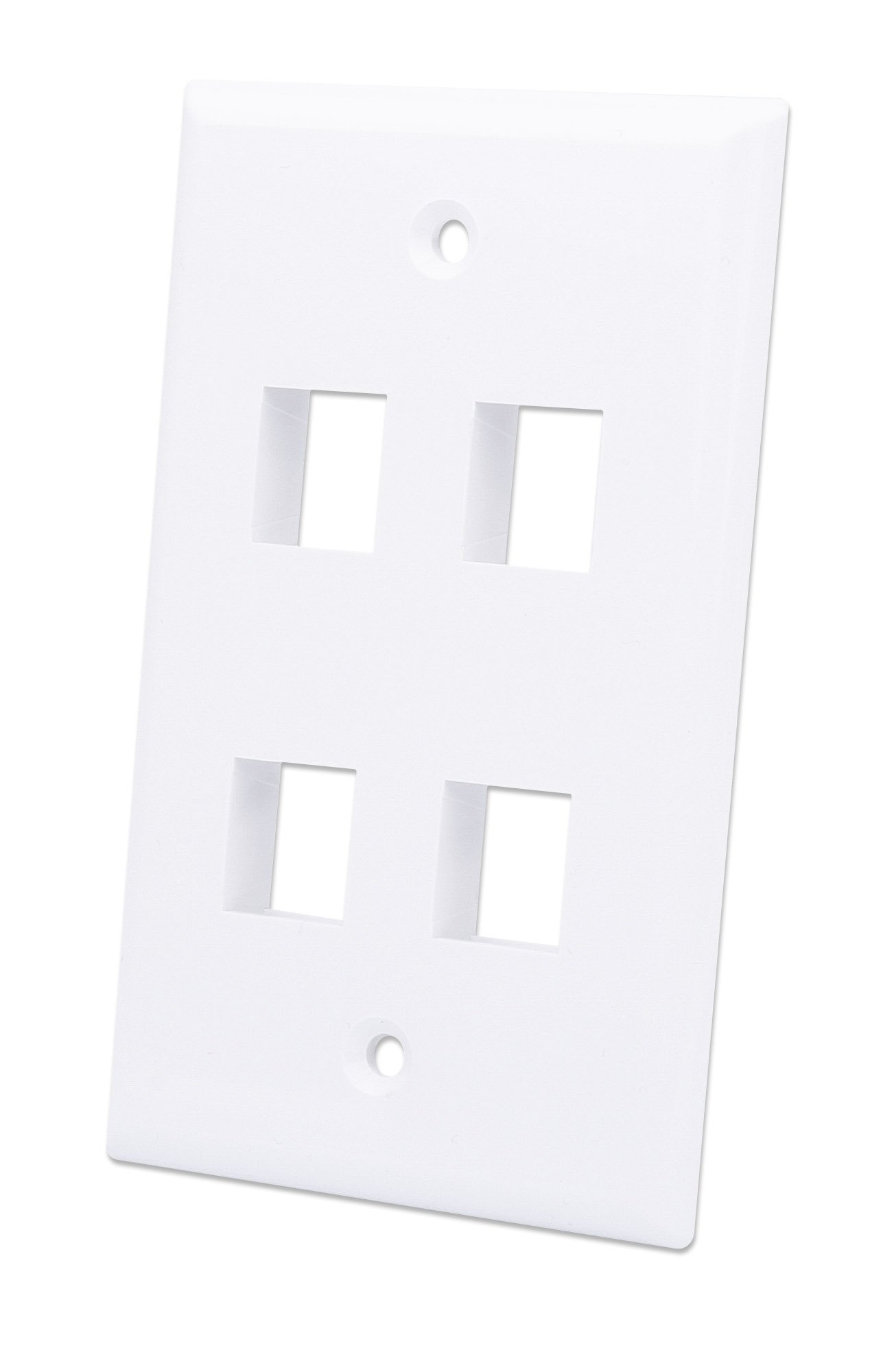 Placca Porta Frutti 4 Posti Bianco - Design Mod.503 INTELLINET