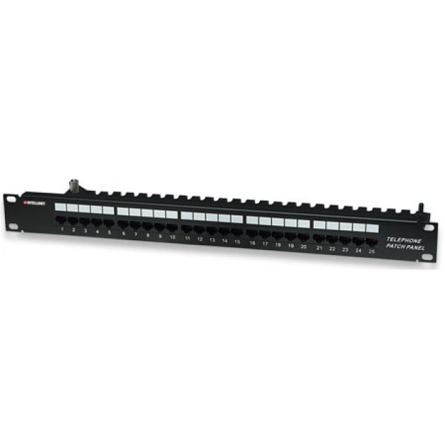 Pannello Patch 25 Porte UTP Cat. 3 per Telefonia INTELLINET - immagine 2