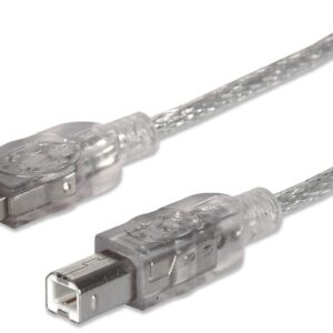 Cavo USB 2.0 Trasparente 1.8m: connessione veloce e affidabile MANHATTAN