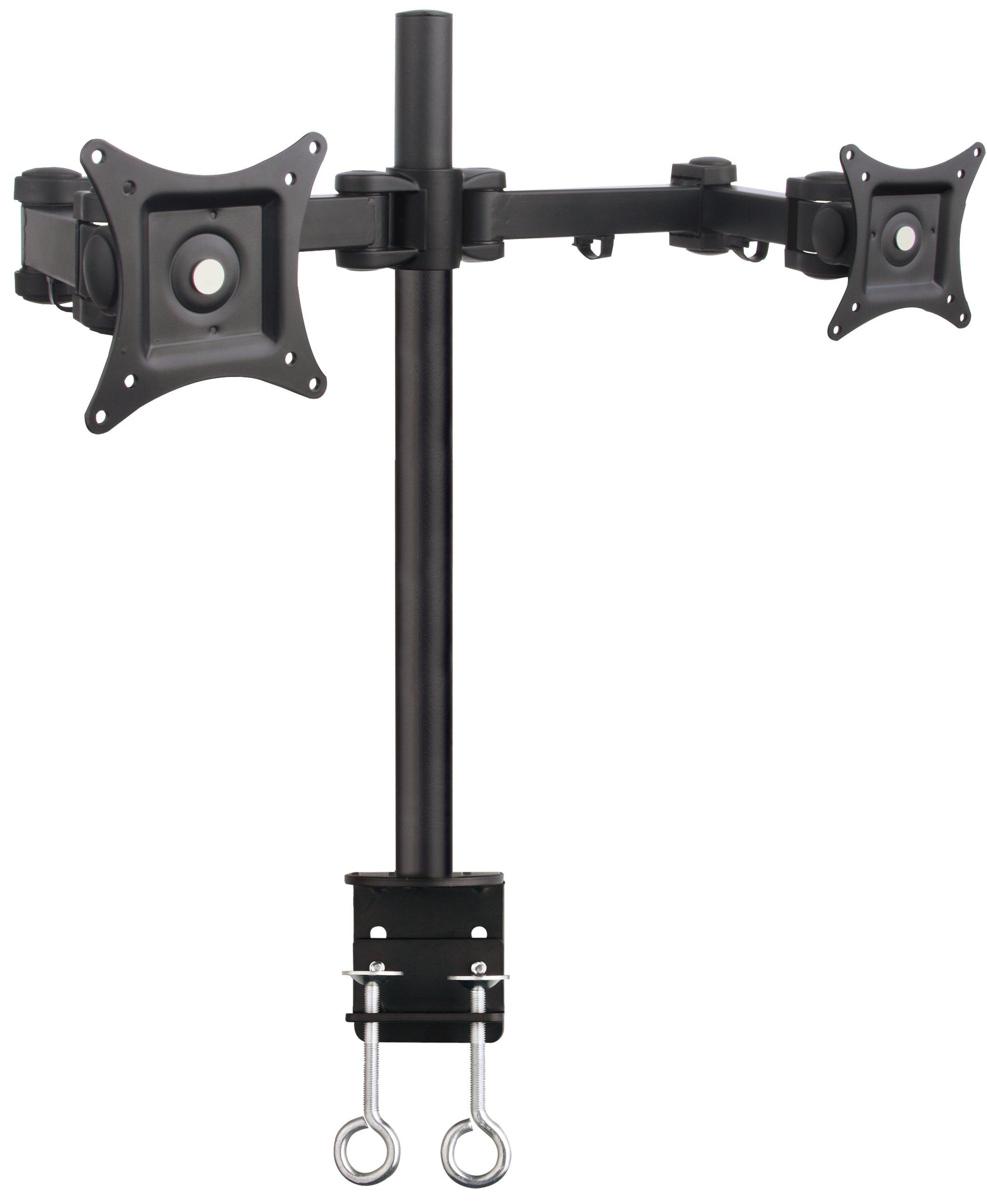 Supporto Scrivania per 2 Monitor Regolabile - Diametro 48 mm TECHLY