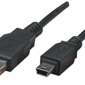 Cavo USB 2.0 Maschio/Mini B 5 Pin 0,3m Nero MANHATTAN
