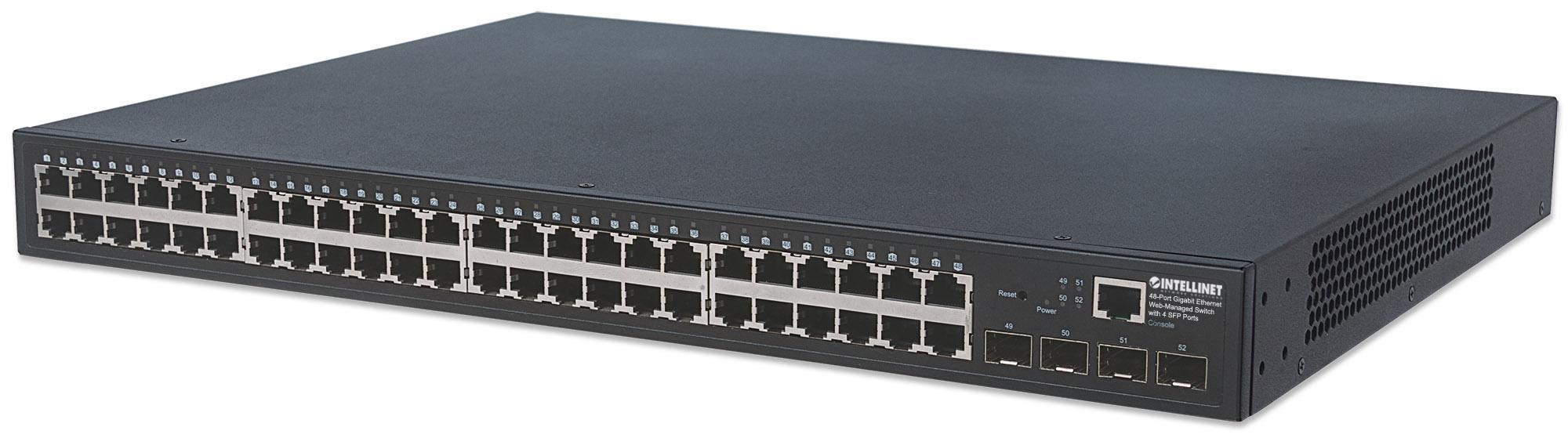 Switch Ethernet 48 Porte Gigabit Web-Managed con 4 porte SFP INTELLINET