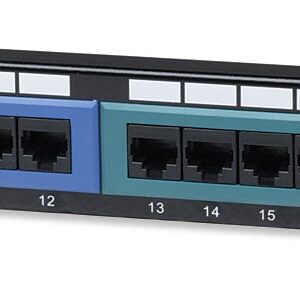 Pannello Patch UTP 24 porte Cat.5E - Colori Vivaci INTELLINET