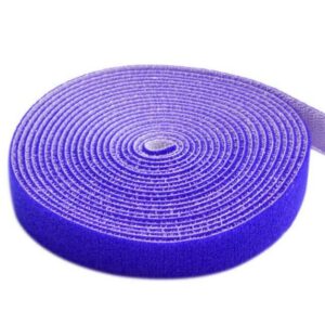 Rotolo di Feltro Adesivo Fermacavi Lunghezza 25 m Larghezza 16 mm Blu TECHLY