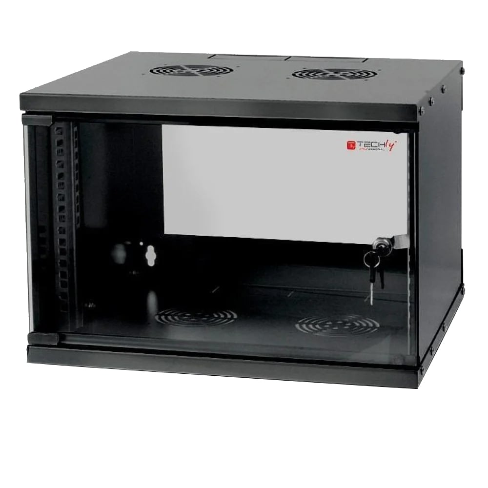 Armadio Rack 19'' a Muro 6U prof. 320 Nero Assemblato TECHLY PROFESSIONAL