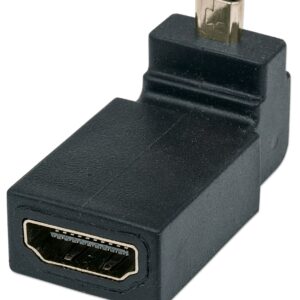 Adattatore HDMI A Femmina / Micro D Maschio Angolato Nero MANHATTAN