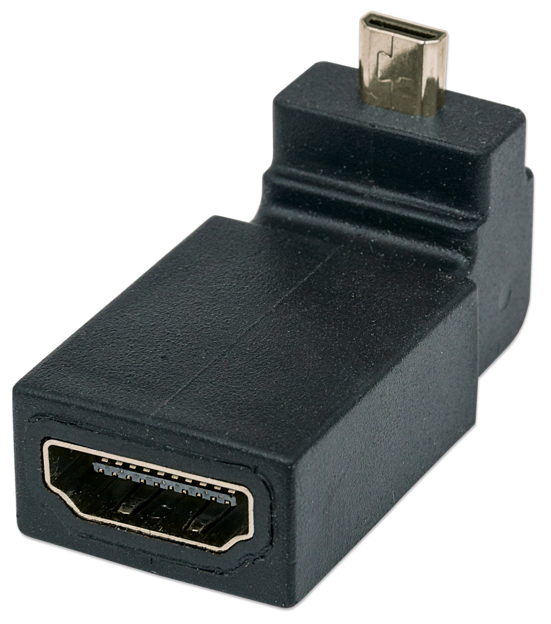Adattatore HDMI A Femmina / Micro D Maschio Angolato Nero MANHATTAN