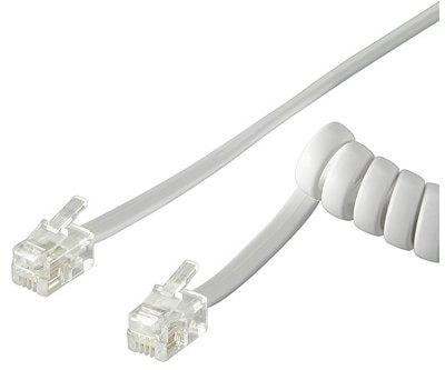 Cavo telefonico a spirale 4mt RJ10 Bianco INTELLINET