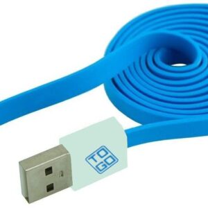 Cavo Flat USB AM a Micro USB M 1m Azzurro / Bianco BLUEDIAMOND TO GO