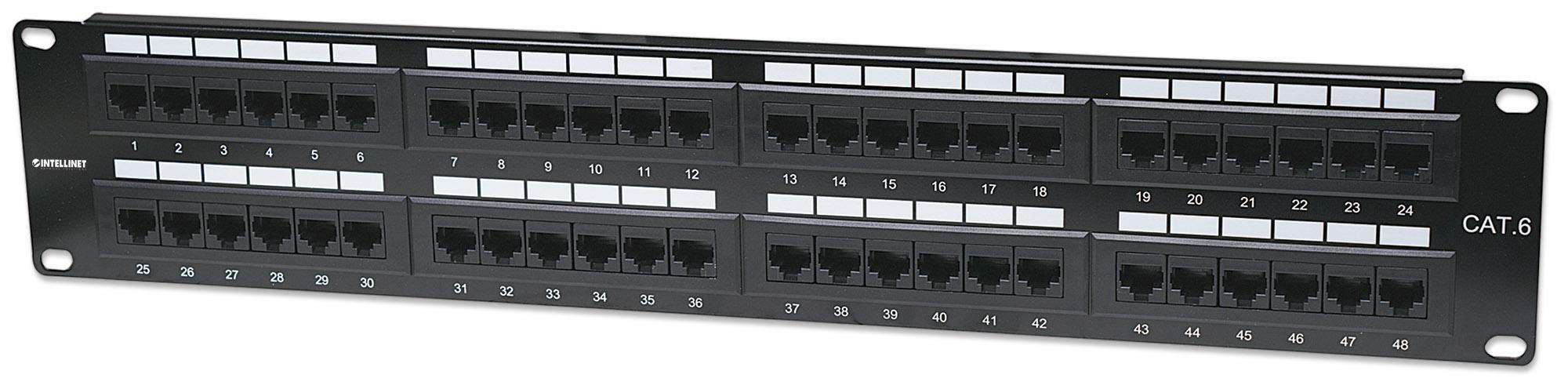 Pannello Patch UTP 48 RJ45 Cat. 6: massima connettività INTELLINET