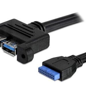 Cavo Interno USB3.0 19 pin Femmina / 2x USB A Femmina da Pannello DELOCK