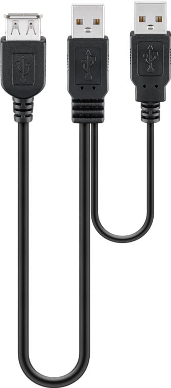 Cavo USB 2.0 Y 2xA M/F 0.3m GOOBAY