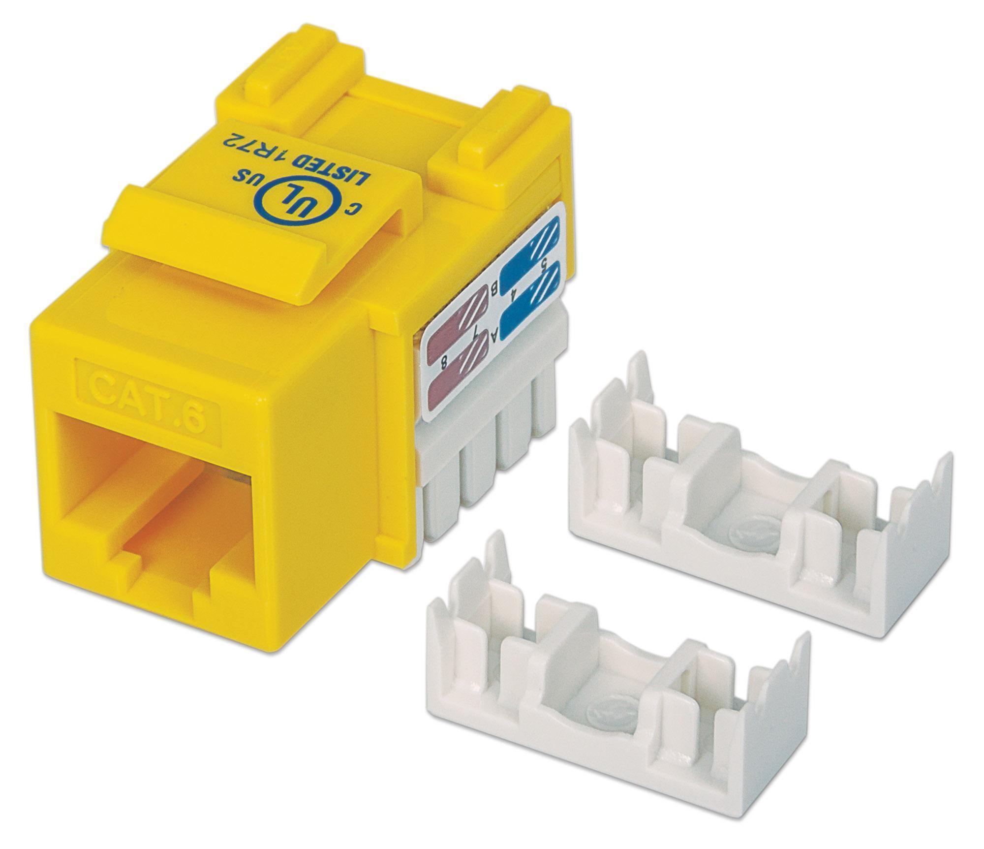 Keystone RJ45 Cat.6 UTP Giallo - Frutto della Connessione INTELLINET