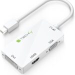 Adattatore 3 in 1 Mini DisplayPort 1.2 (Thunderbolt) a HDMI/DVI/VGA TECHLY