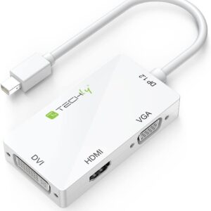 Adattatore 3 in 1 Mini DisplayPort 1.2 (Thunderbolt) a HDMI/DVI/VGA TECHLY