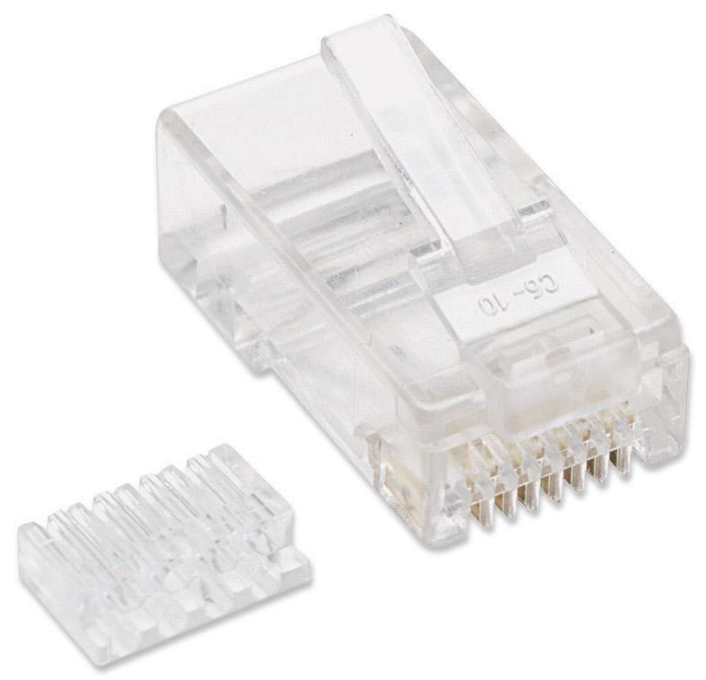 Plug RJ45 Cat5E: innovativo design con slitta per cavo flessibile INTELLINET