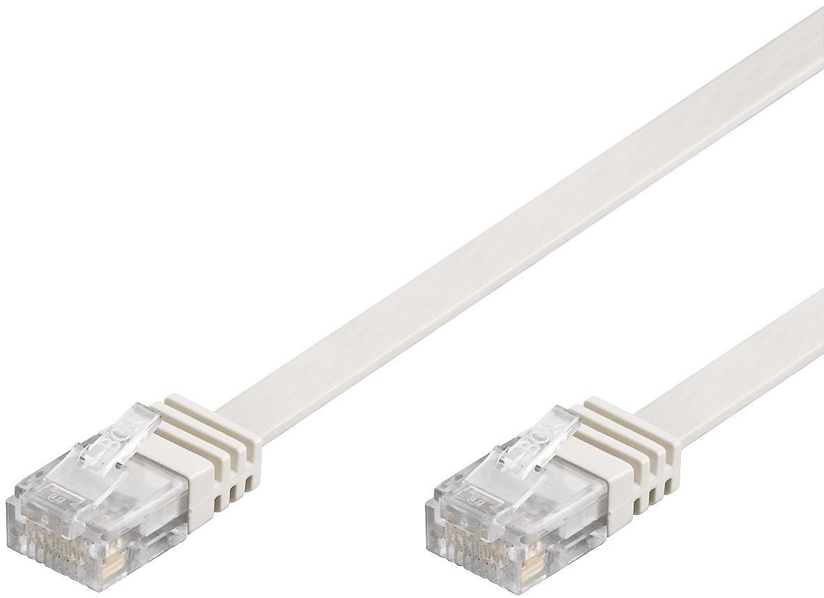 Cavo di Rete Patch Piatto in Rame Cat.6 UTP 1m Bianco INTELLINET