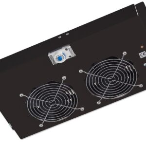 Gruppo di ventilazione a soffitto per Rack 19'' 2 Ventole Nero INTELLINET