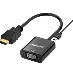 Cavo Convertitore HDMI a VGA con MicroUsb 30cm Nero MANHATTAN