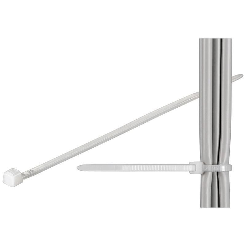 Fascette Fermacavi Autobloccanti 370x3,6mm in Nylon 100pz Bianco TECHLY