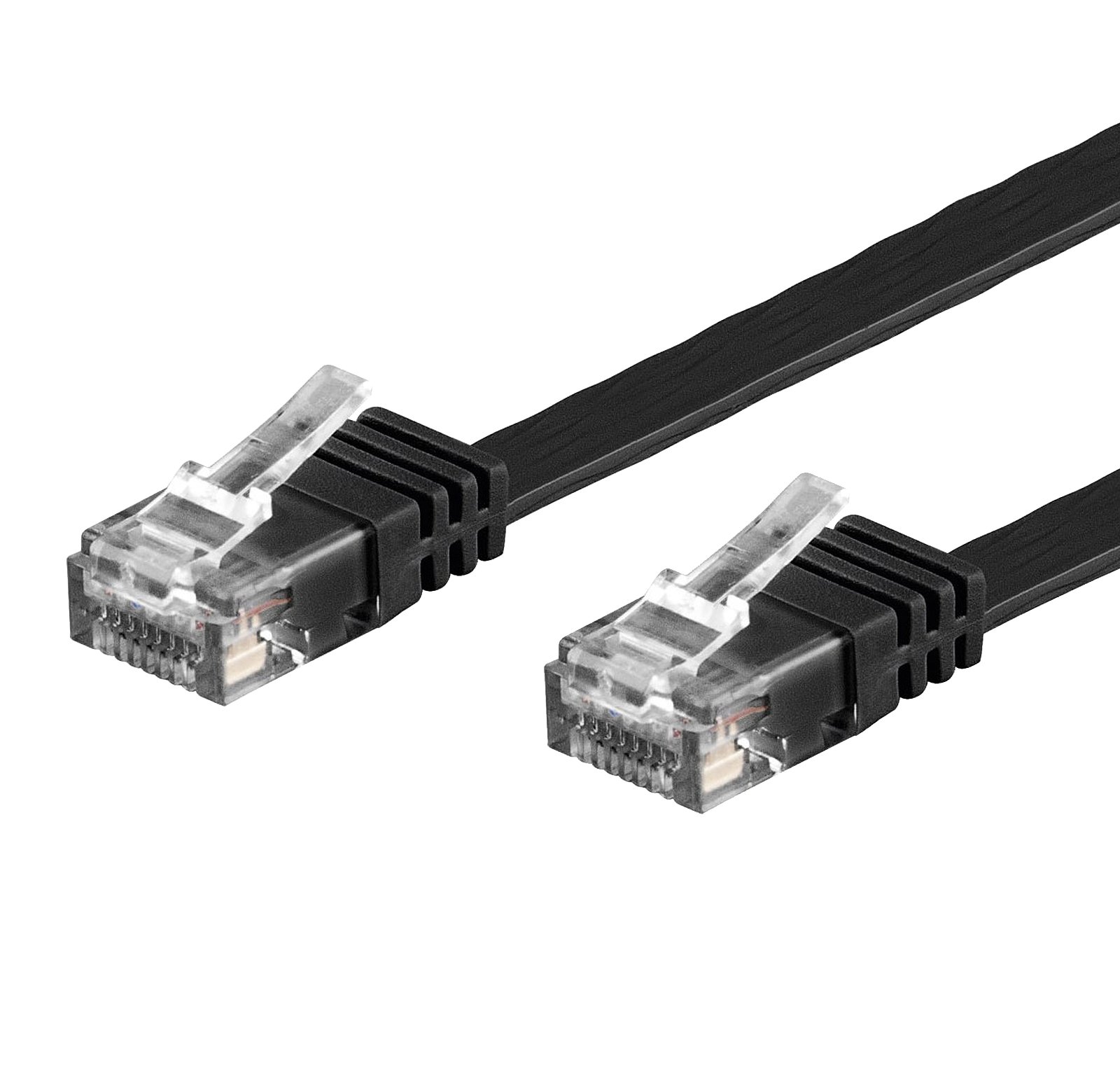 Cavo di Rete Patch Flat in Rame Cat.6A UTP 5m Nero TECHLY PROFESSIONAL