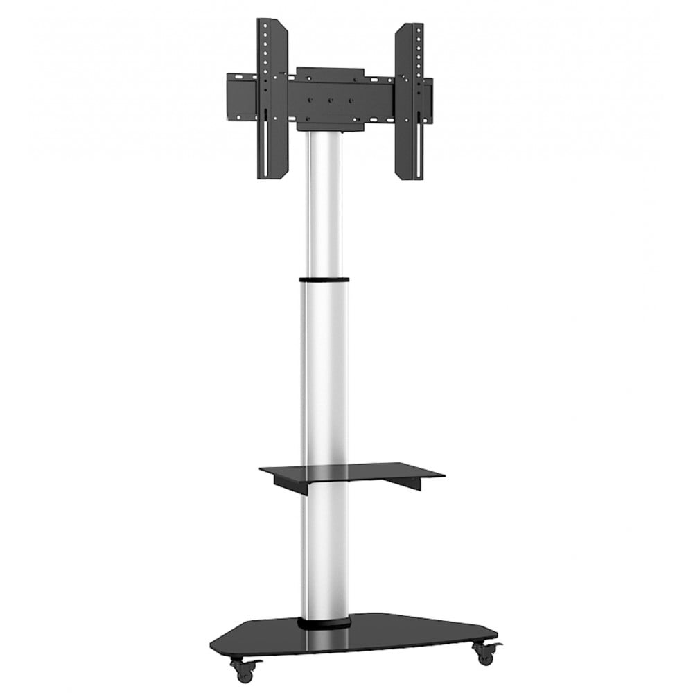 Supporto a Pavimento con Mensola Trolley TV LCD/LED/Plasma 37-70'' Silver TECHLY