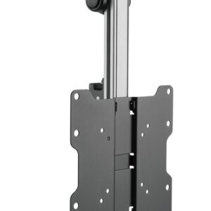 Staffa TV da Soffitto Dritto e Inclinato per TV LED/LCD 17''-37'' Nero TECHLY