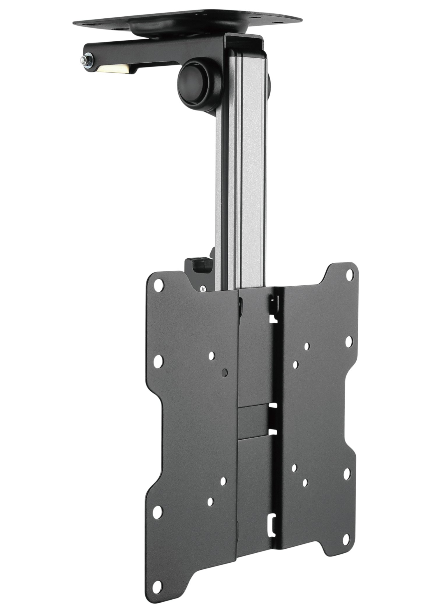 Staffa TV da Soffitto Dritto e Inclinato per TV LED/LCD 17''-37'' Nero TECHLY