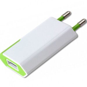 Caricatore USB 1A Compatto Spina Europea Bianco/Verde TECHLY