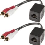 Convertitore Extender Audio RJ45 Cat.5 2xRCA TECHLY