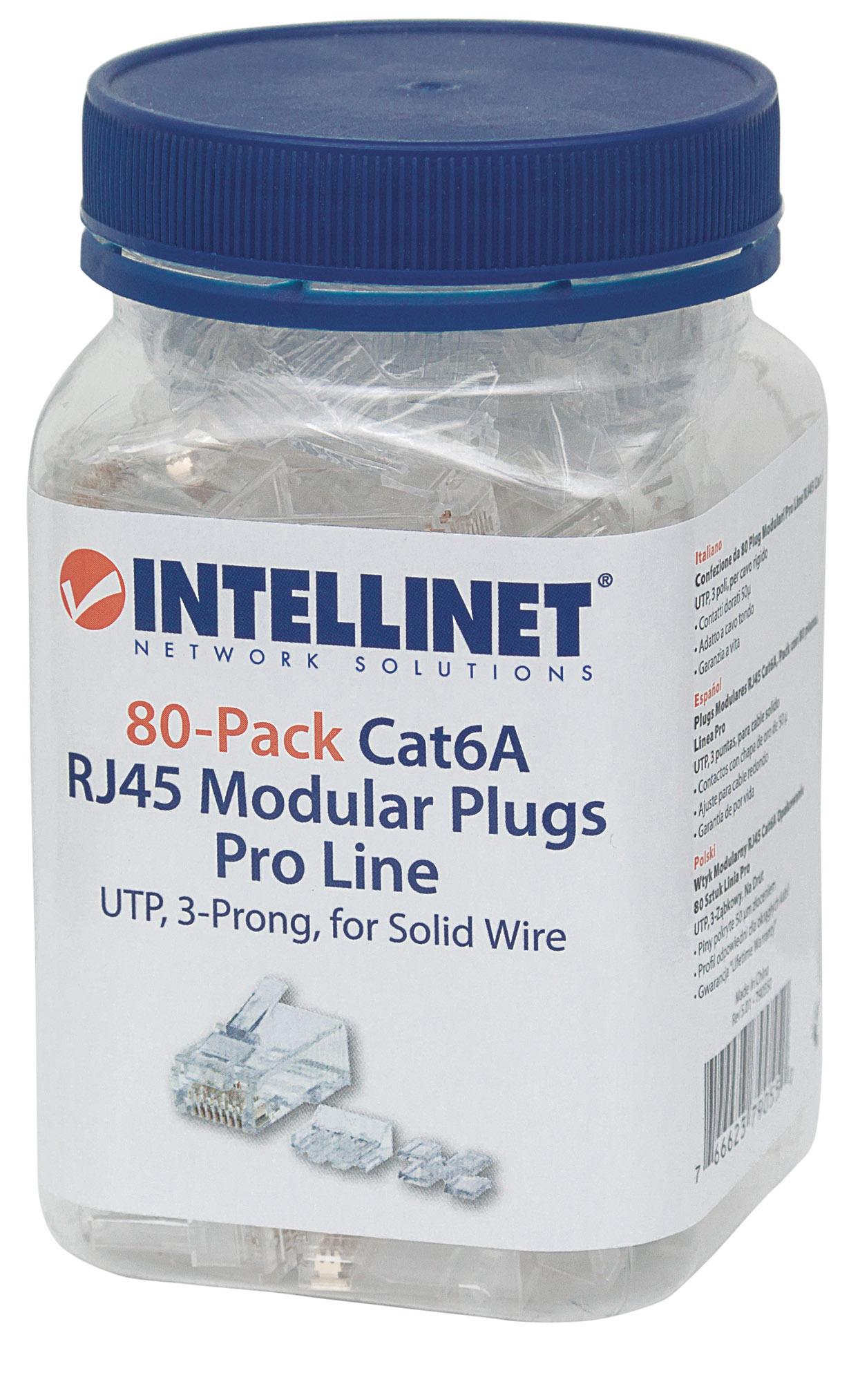 Confezione da 80 Plug Modulari Pro Line RJ45 Cat.6A UTP INTELLINET
