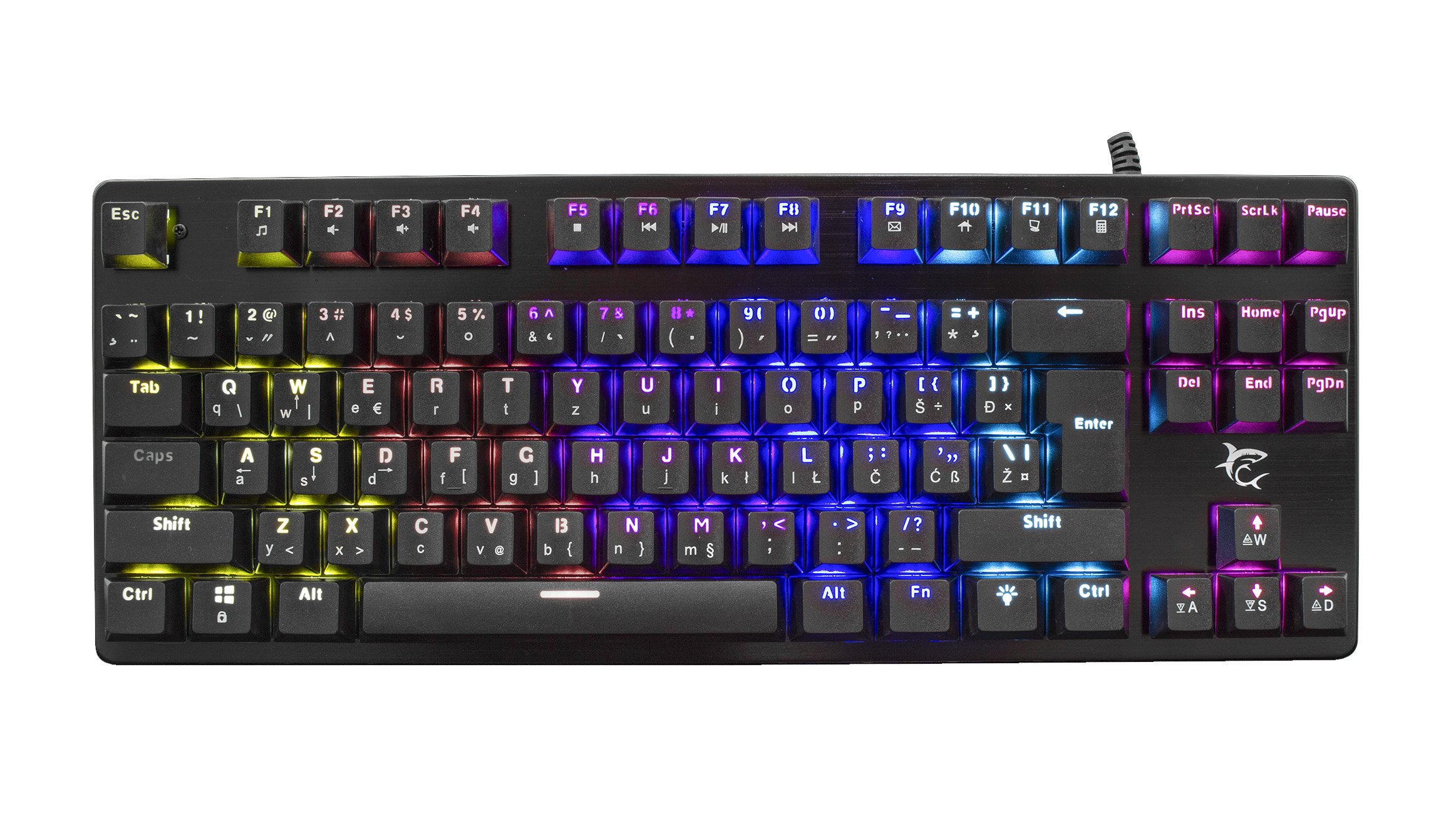 Tastiera Gaming Meccanica in Metallo RGB LED GK-1925 WHITE SHARK