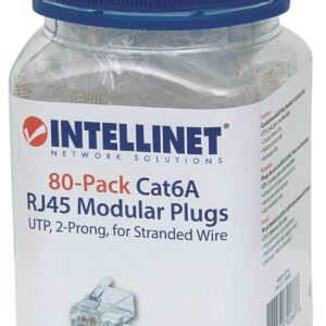 Confezione da 80 Plug Modulari Cat.6A RJ45 UTP INTELLINET