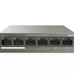 Switch Desktop 6 porte 10/100M con 4 Porte PoE 63W TEF1106P4-63W TENDA