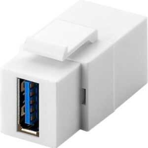 Adattatore Keystone 2x USB 3.0 A Femmina Bianco GOOBAY