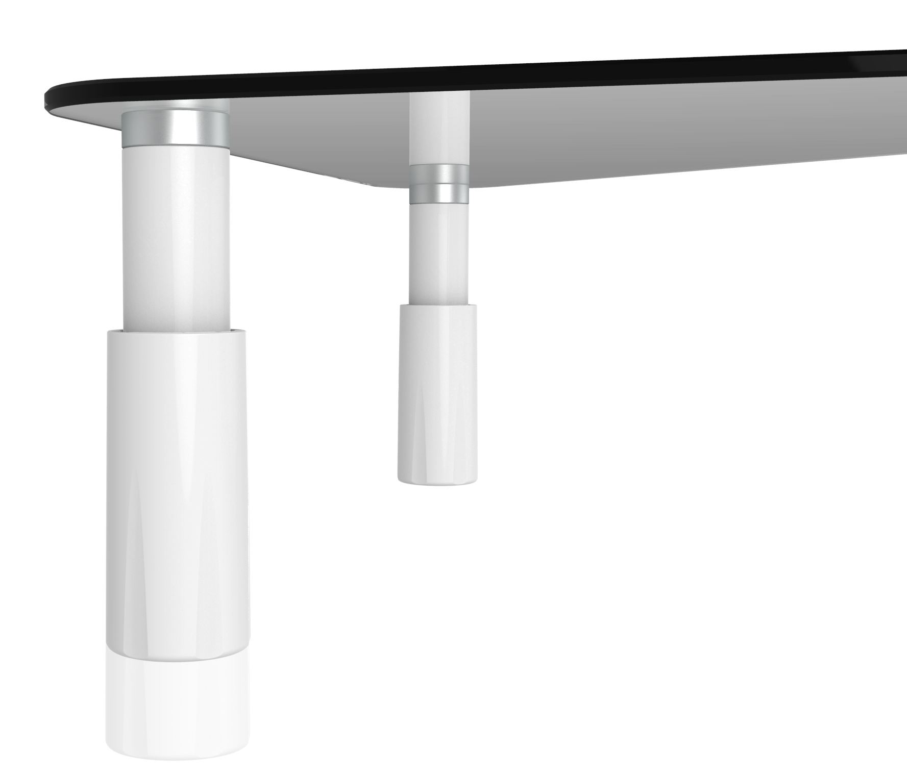 Stand da Scrivania Regolabile Vetro Trasparente per Monitor Notebook TECHLY - immagine 10