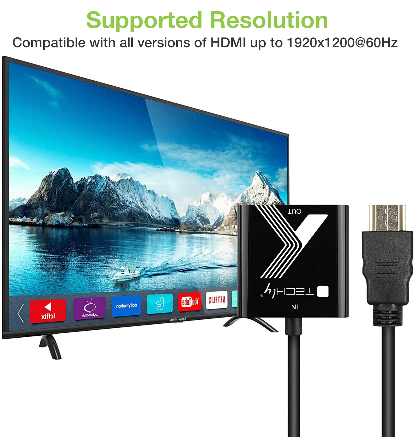 Cavo Convertitore Adattatore da HDMI™ a VGA 1920x1200 a 60Hz con Audio 3.5'' TECHLY - immagine 10