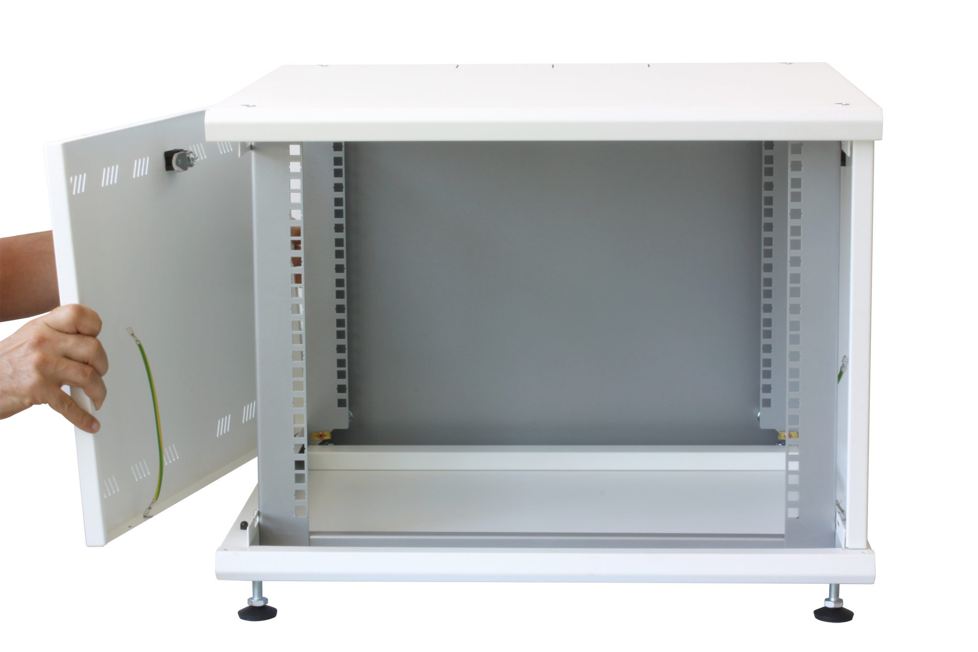 Armadio Rack 19'' ideale per Accumulatori Fotovoltaico 8U P600mm Bianco TECHLY PROFESSIONAL - immagine 5