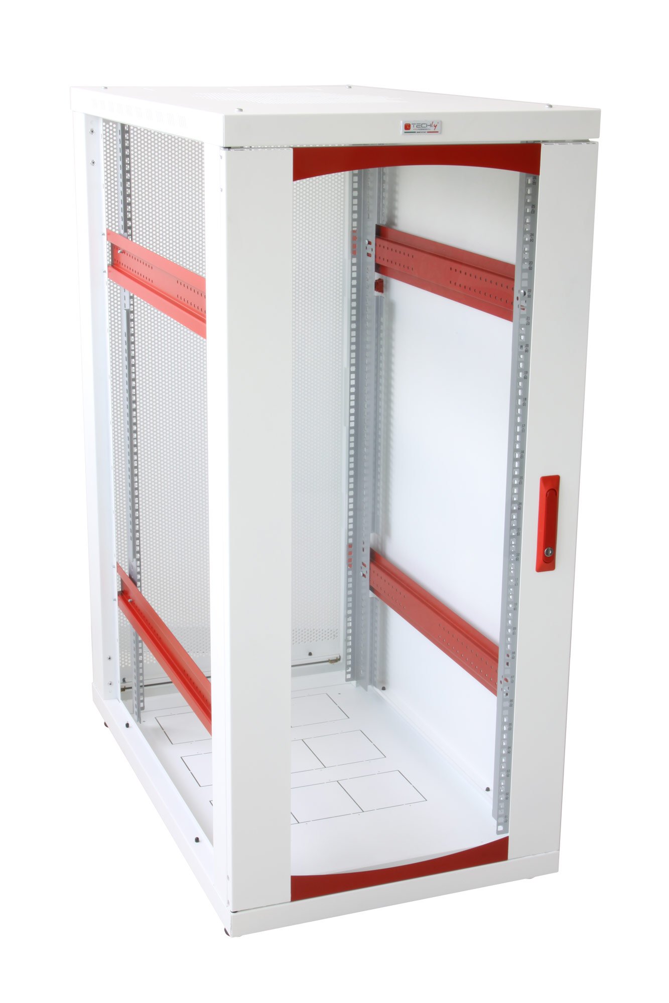 Armadio Server Rack 19'' 600x1000 27 Unita' Bianco serie IdealNET TECHLY PROFESSIONAL - immagine 10