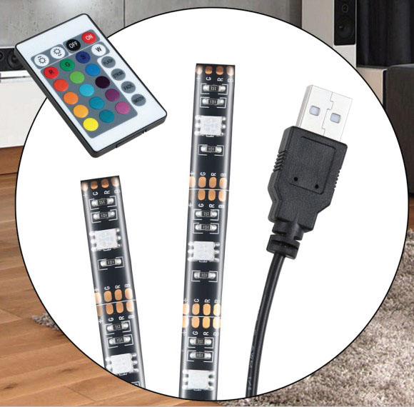 Striscia 30 LED RGB USB 2m per Retro-illuminazione TV TECHLY - immagine 10