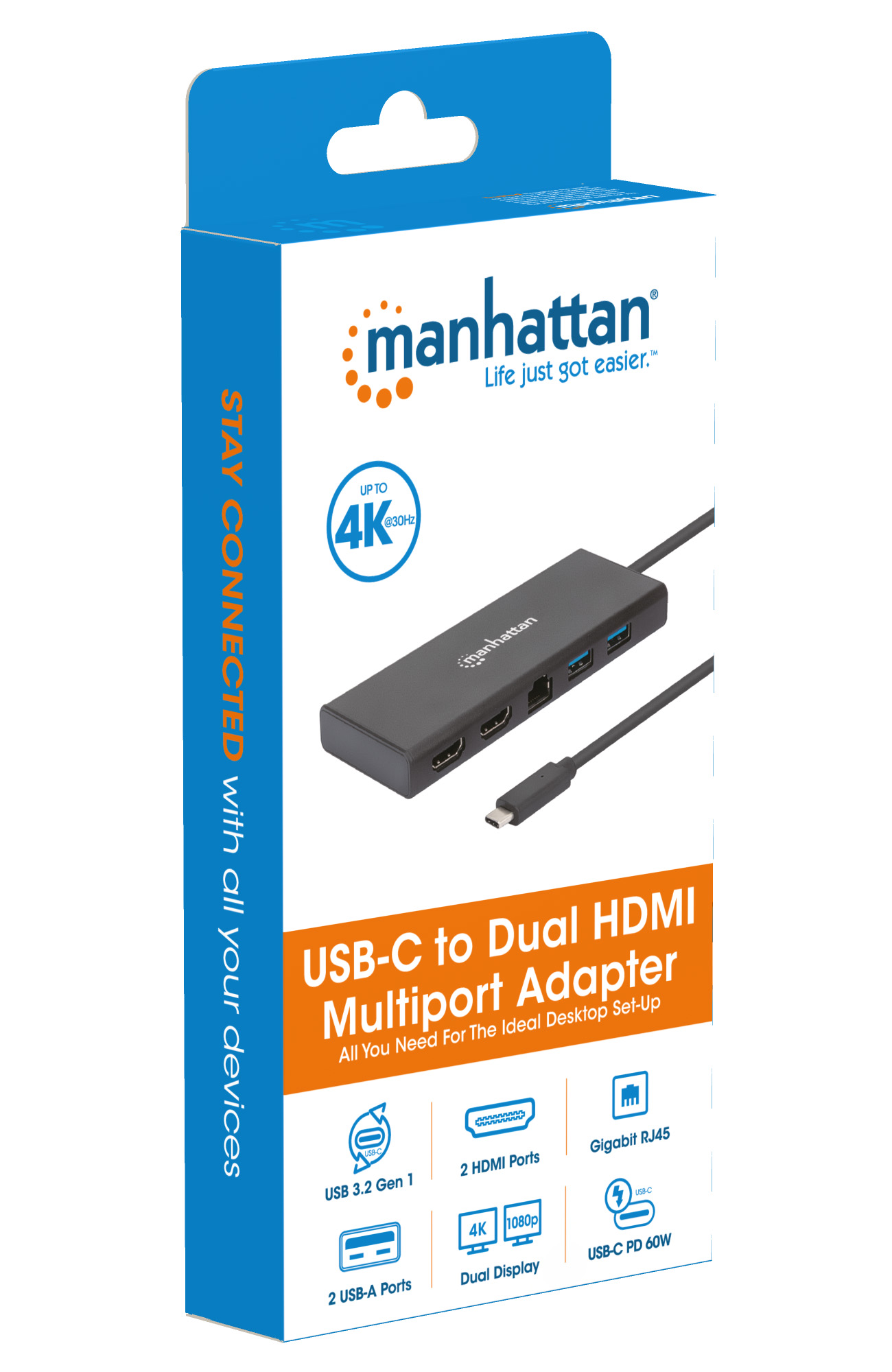 Adattatore USB-C™ SuperSpeed Multiporta a Doppia Porta HDMI MANHATTAN - immagine 10