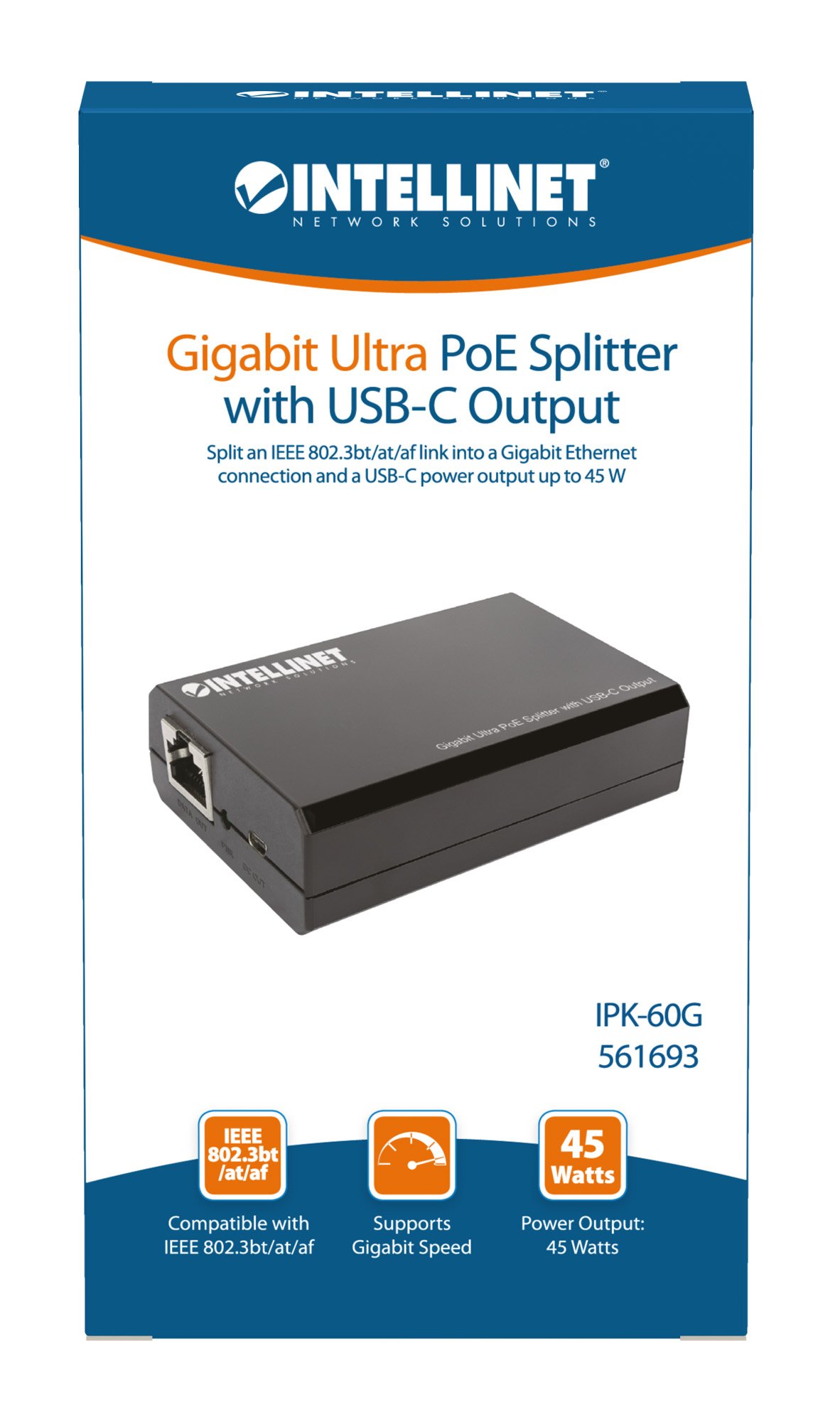 Splitter Gigabit Ultra PoE con uscita USB-C™ INTELLINET - immagine 10